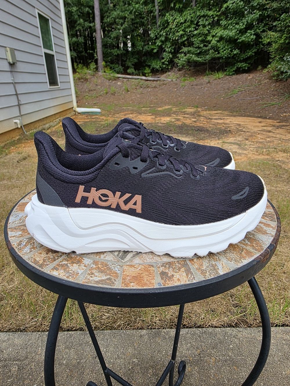 Hoka Arahi 8 1168691 BRGL Black/Rose Gold Running Shoes Sneaker Women Size 5.5 B